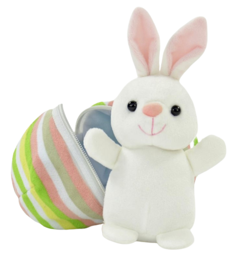 Peluche lapin dans son oeuf ~16 cm