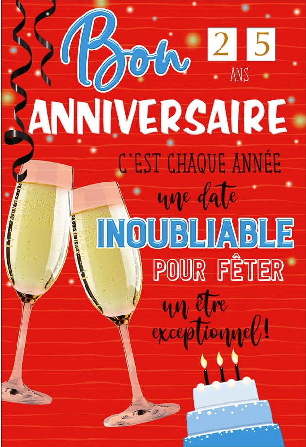 Carte Anniv. âge à choix