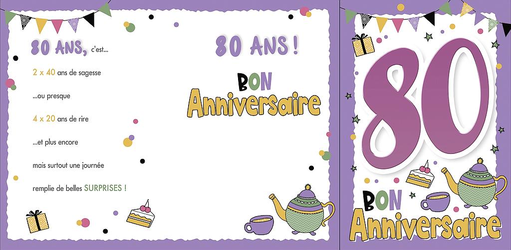 Carte Anniv. 80 ans