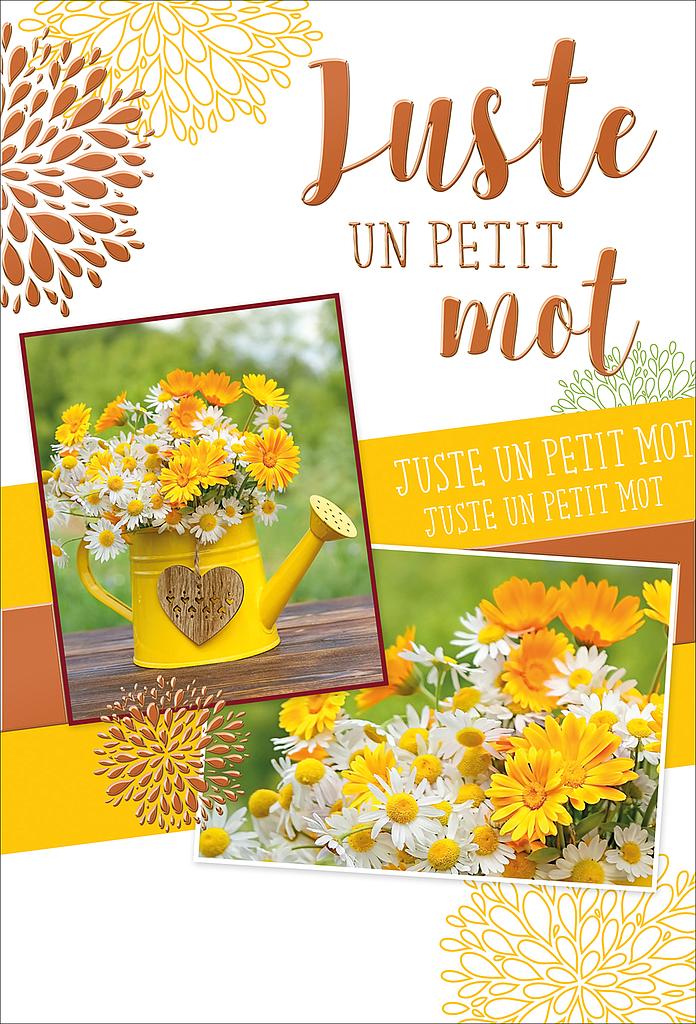 Carte textes divers &quot;Juste un petit mot&quot;