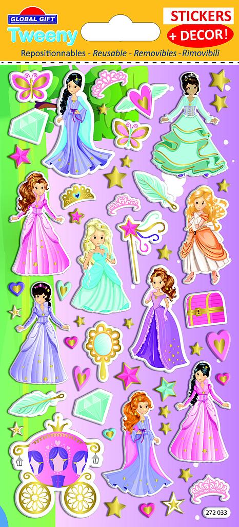 Autocollants + décor princesses