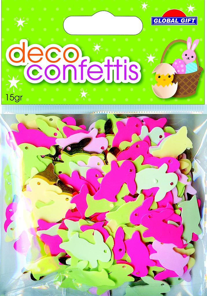 Sachet de confettis &quot;Lapins&quot; déco Pâques