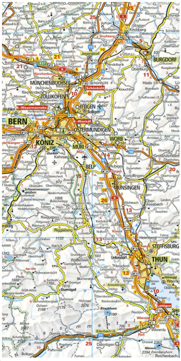 Carte routière ACS 1:275'000 Suisse 2024