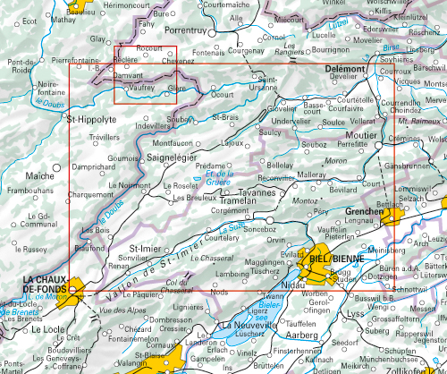 TWK15 Jura, carte pédestre 1:50'000 avec 33 randonnées