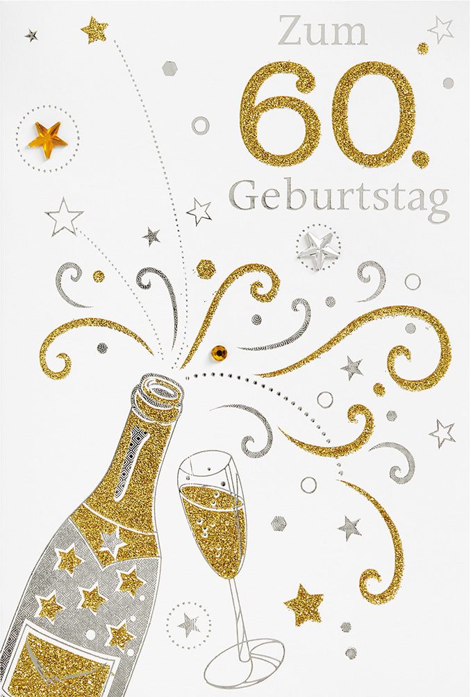 Mischung 7 Karten Div. Preise 60. Geburtstag