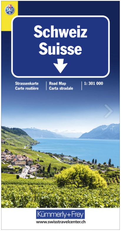 Strassenkarte TCS 1:301'000 Schweiz 2021