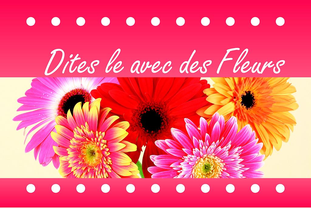 Mini cartes simples Dites le avec des fleurs