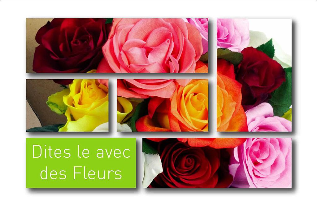 Mini cartes simples Dites le avec des fleurs