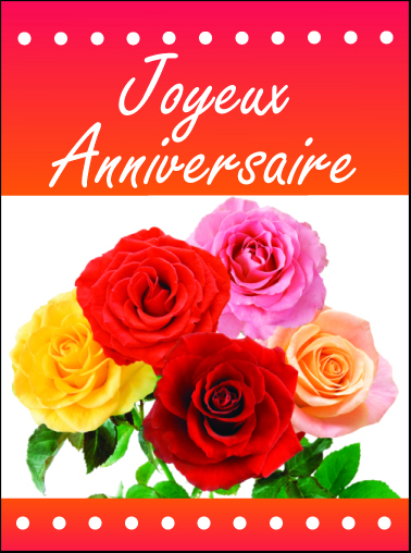 Autocollants en rouleau Joyeux anniversaire