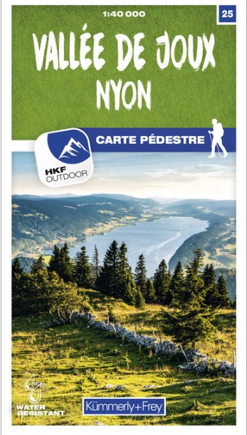 Carte pédestre 1:40'000 Vallée de Joux Nyon WK25 