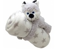 [MS JU4576] Couverture peluche avec Husky  ~20cm