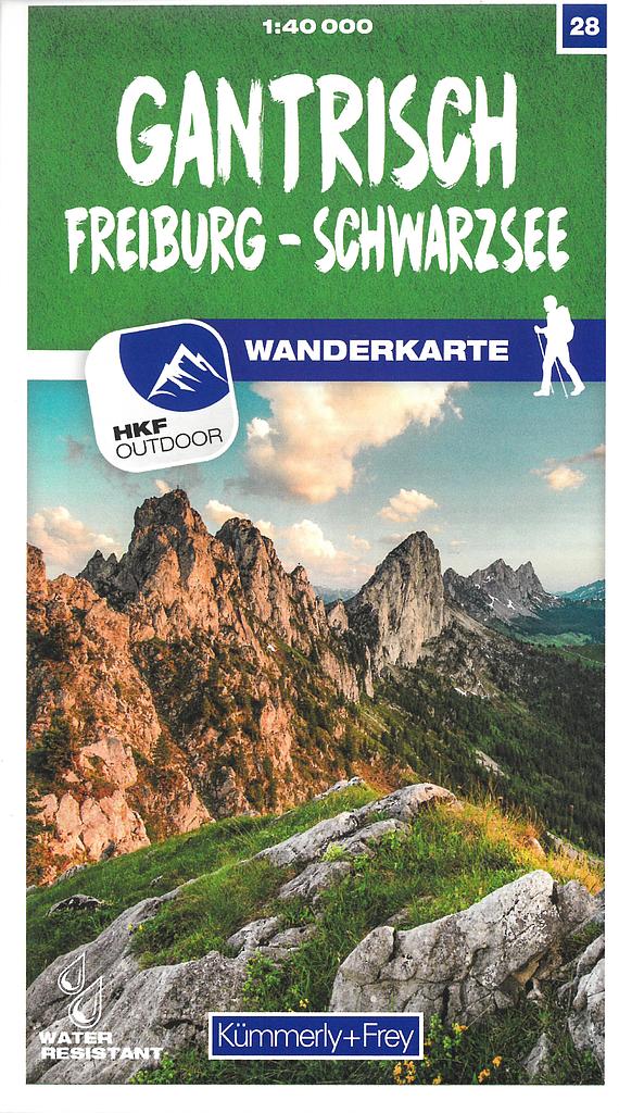 Wanderkarte 1:40'000 Gantrisch-Freiburg-Schwarzsee WK28