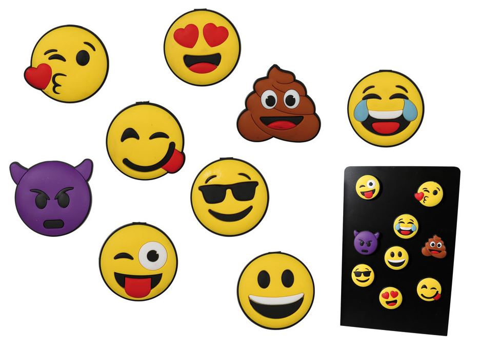 Magnete &quot;Emojis&quot; 9-fach sortiert (Fr.3.90/Stk.)