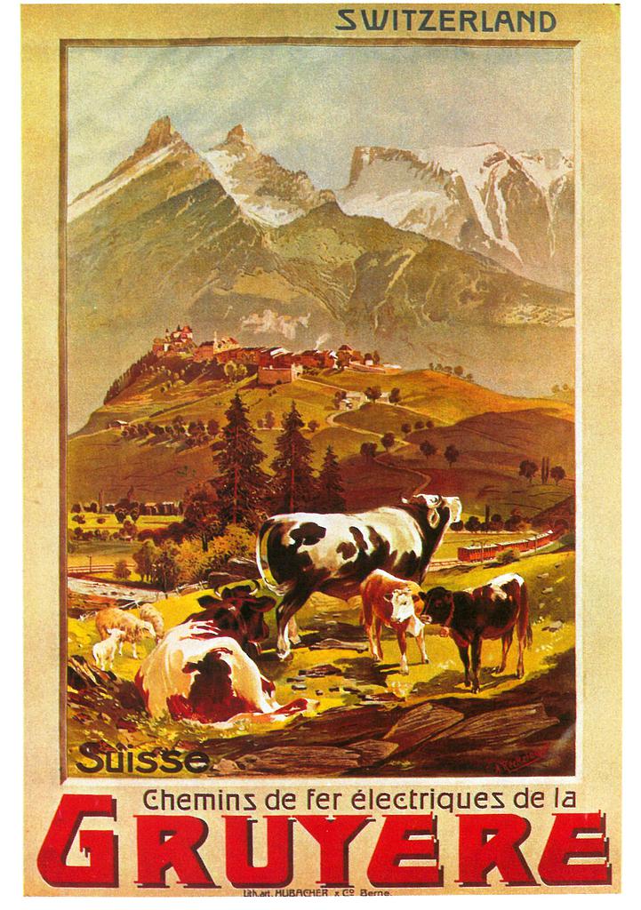 Postcards A6 Litho 01170 Affiche de la Gruyère