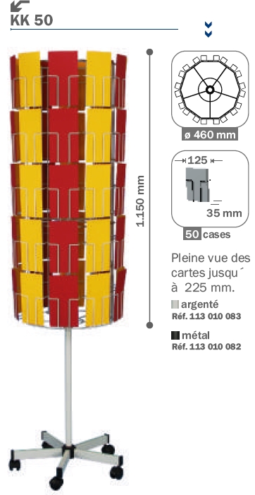 Présentoir rotatif 50 cases HF pour cartes de vœux ~B6