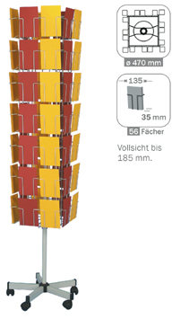 Bodendrehständer 56 Fächer HF für Grußkarten ~B6