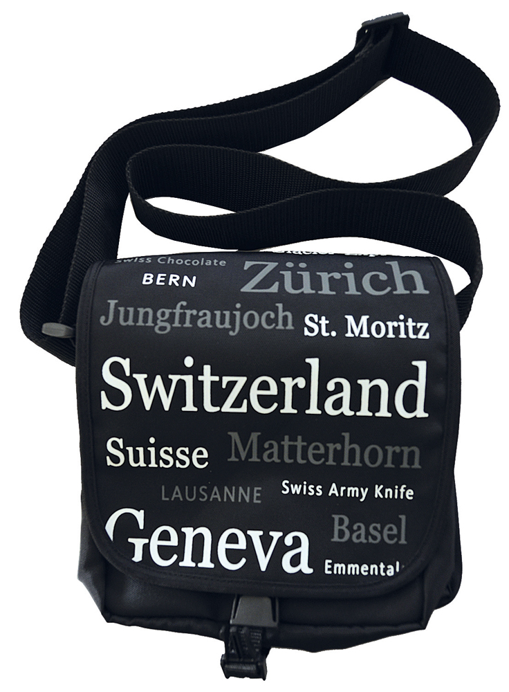 Umhängetasche Polyester 24cm schwarz