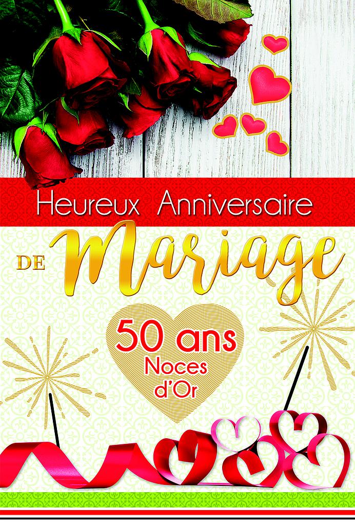 Carte Anniv. de mariage 50 ans (noces d'or)