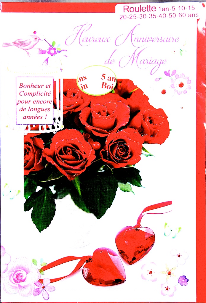 Carte Anniv. de mariage