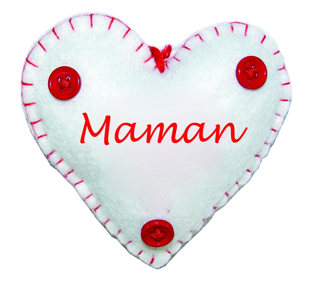 Coeur à suspendre &quot;Maman&quot;