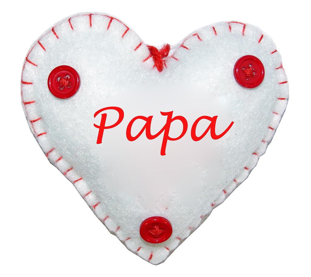 Coeur à suspendre &quot;Papa&quot;