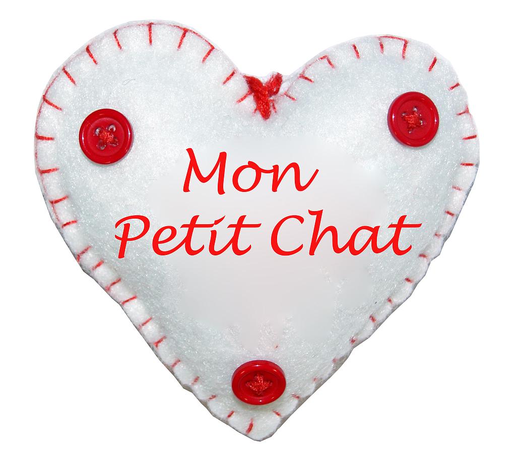 Coeur à suspendre &quot;Mon petit chat&quot;