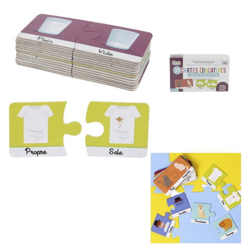 Cartes édicatives &quot;J'apprends les contraires&quot;