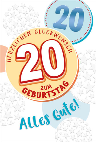 Mischung 7 Karten je 3.90 20. Geburtstag