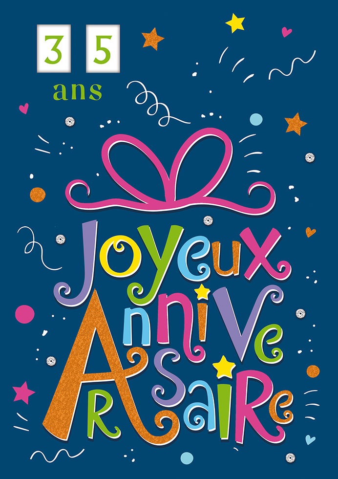 Carte A4 Anniversaire