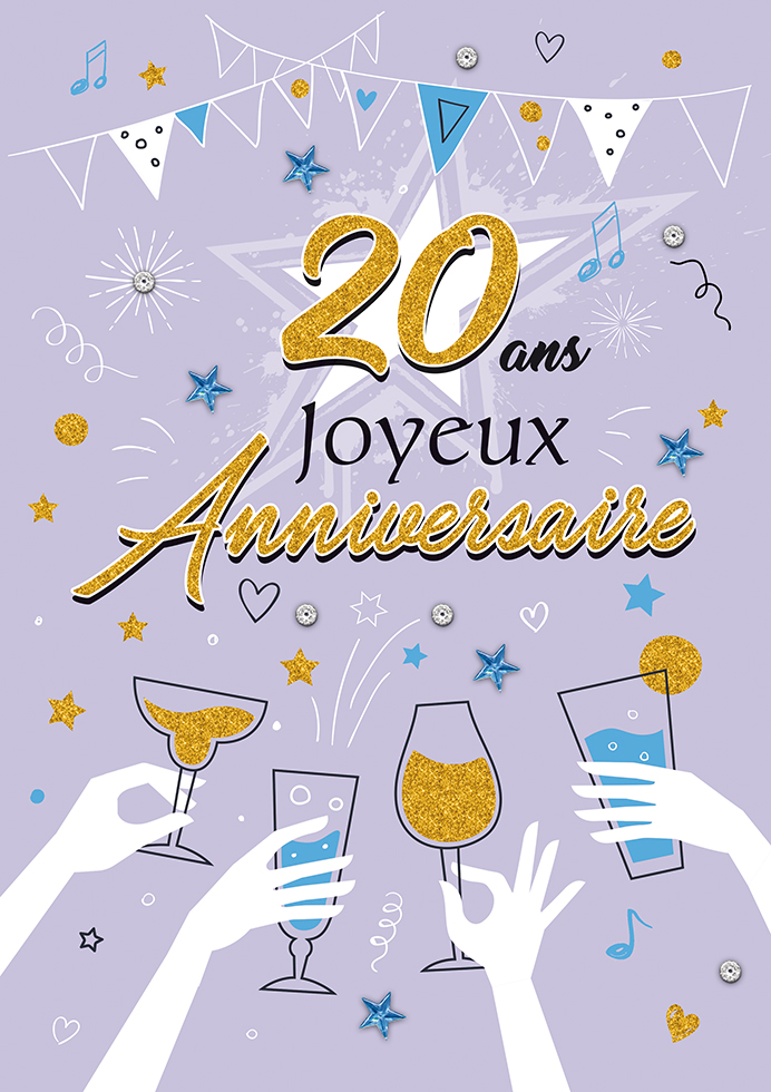 Carte A4 Anniversaire