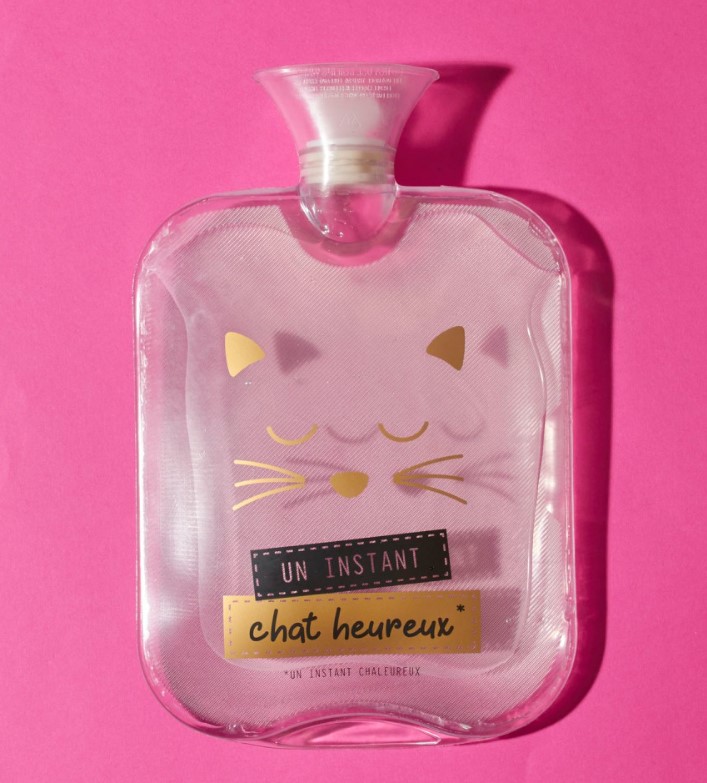 Bouillotte 2 litre  «Un instant chat heureux»