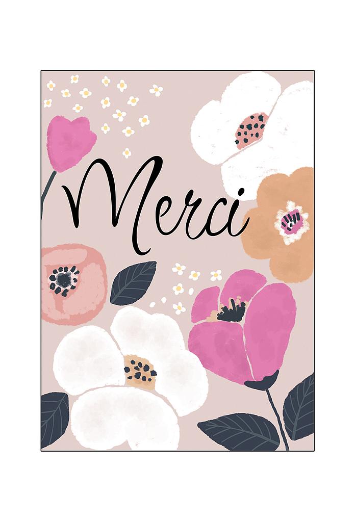 Carte A4 Merci