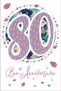 Mélange de 6 cartes div. prix Anniv. âge fixe 80 ans