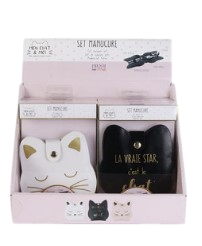 Display 12 sets de manucure chat