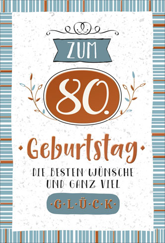 Mischung 6 Karten Div. Preise 80. Geburtstag