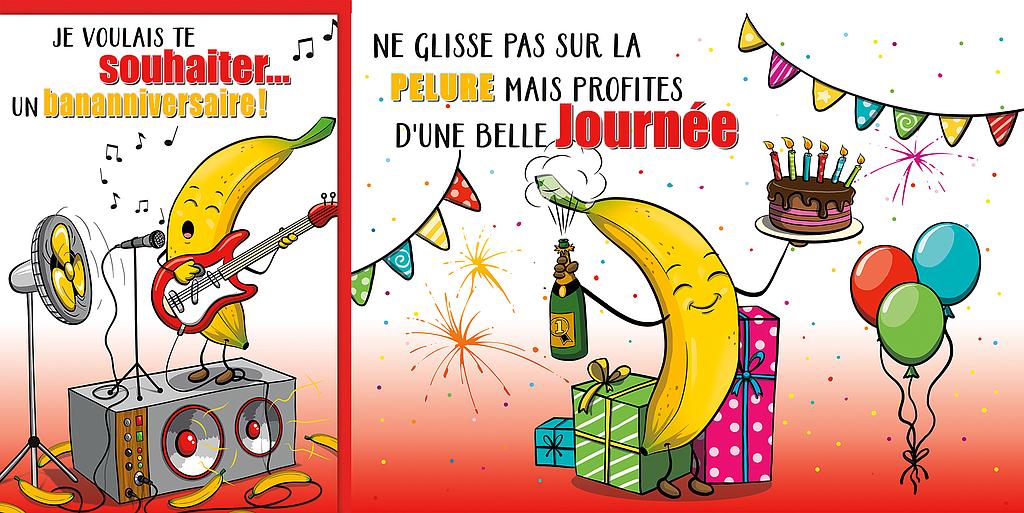 [HUi65Frui] Mélange de 6 cartes à 4.90 Anniv. humoristique