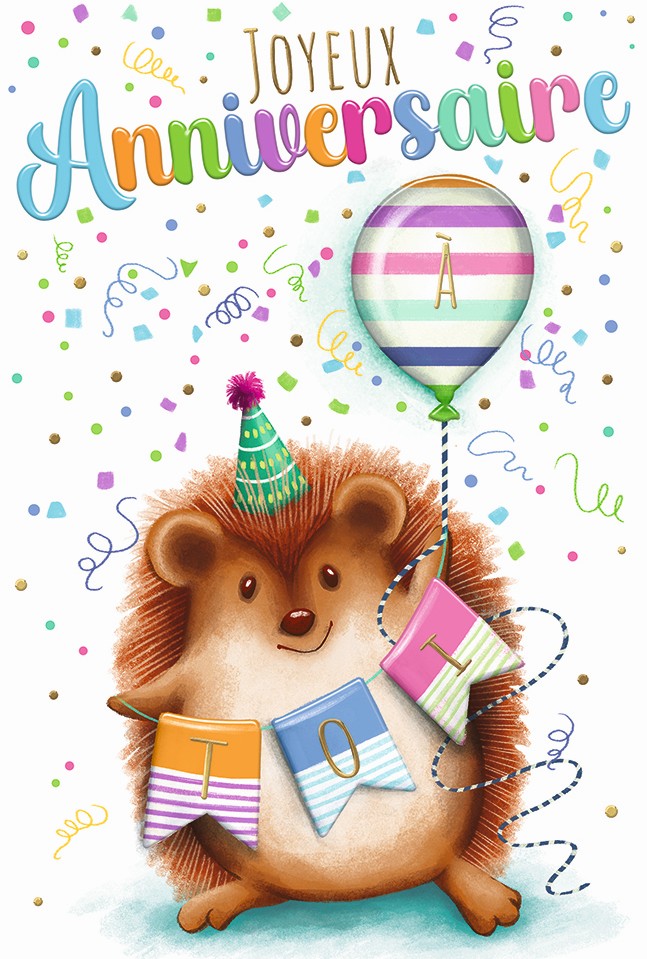 [AEG64] Mélange de 10 cartes à 3.90 Anniv. pour enfants