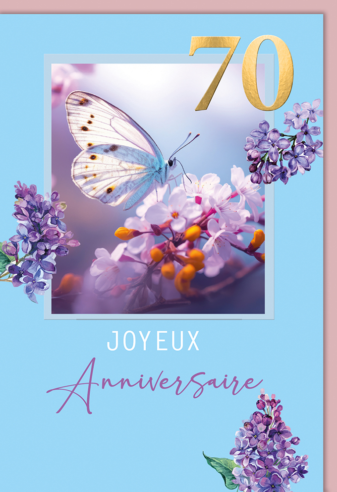 [AGG64-70] Mélange de 5 cartes à 3.90 Anniv. âge fixe 70 ans
