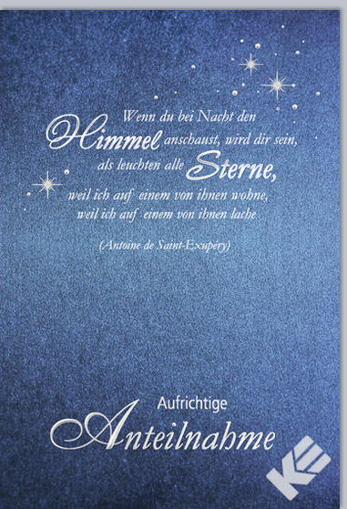 Karte Trauer