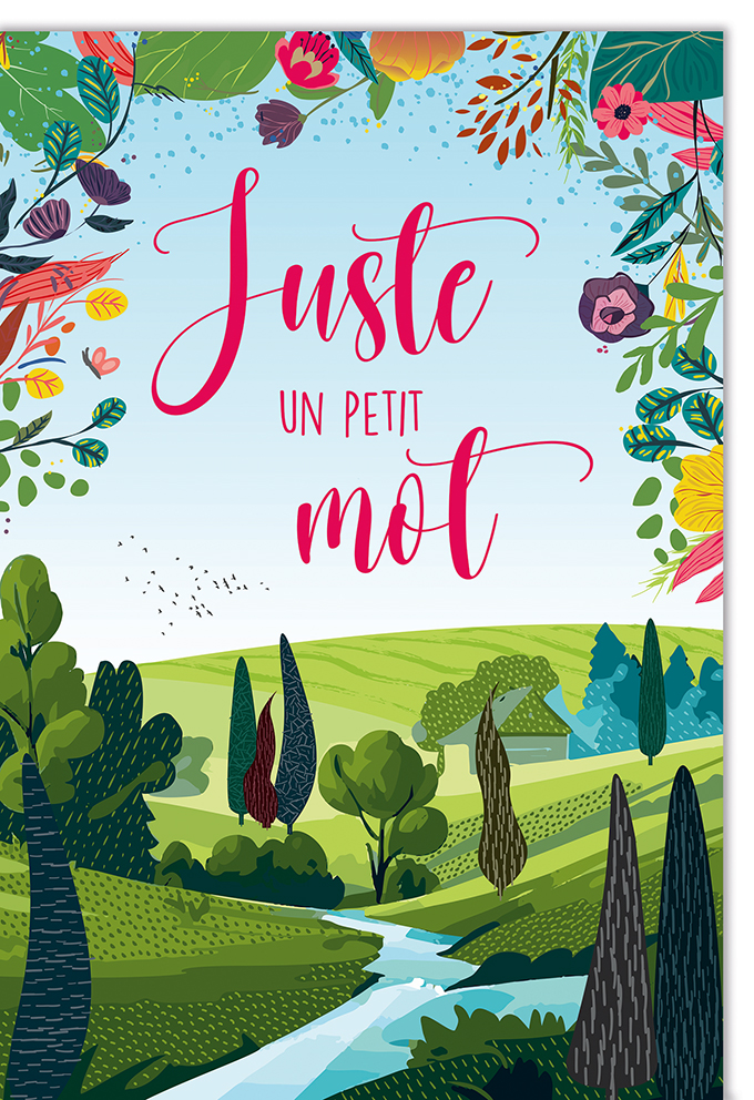 Carte textes divers "Juste un petit mot"