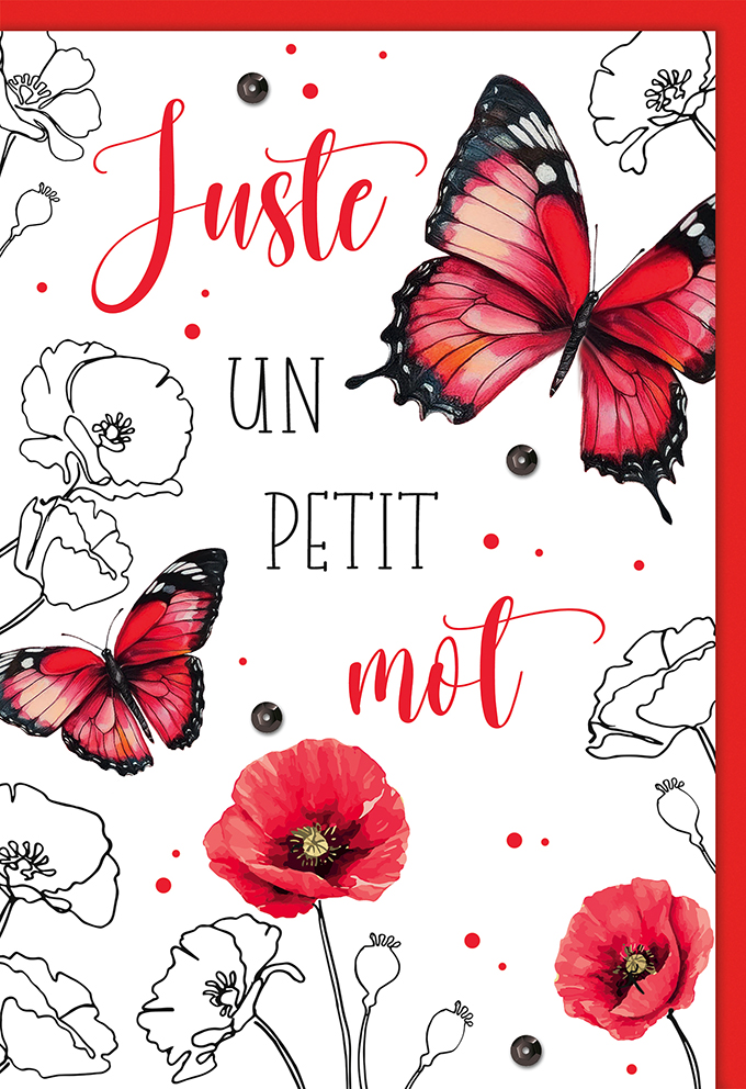 Carte textes divers "Juste un petit mot"