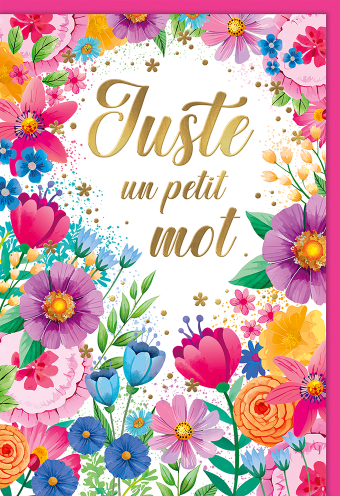Carte textes divers "Juste un petit mot"