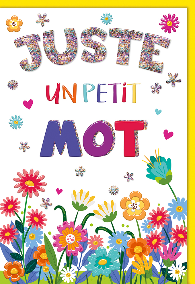 Carte textes divers "Juste un petit mot"
