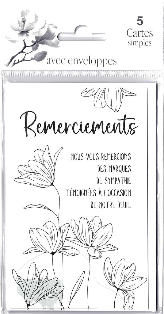 [Mi5-RM 989009] Pack de 5 c. simples Remerciement Condo