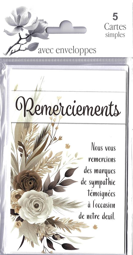 [Mi5-RM 525582] Pack de 5 c. simples Remerciement Condo