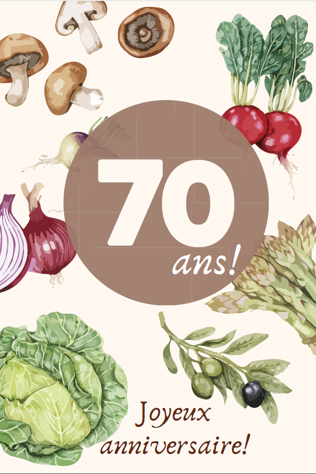 Carte Anniv. 70 ans
