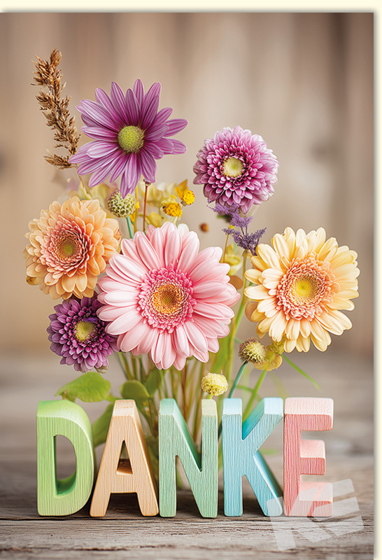 [DK 41-1289] Karte Danke 3D