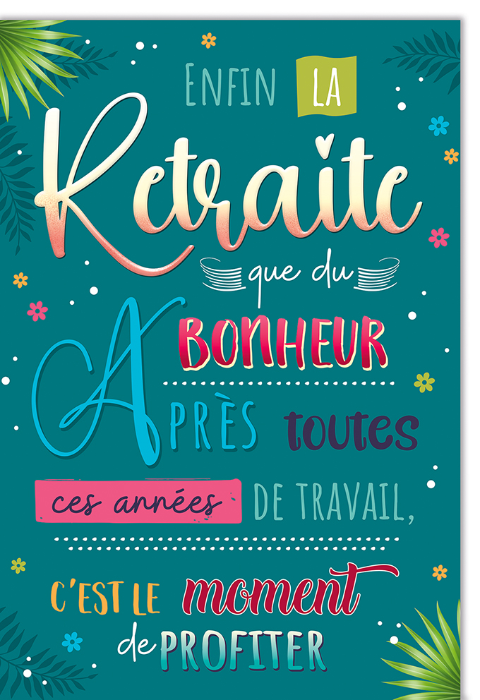 [A4-RE 941021] Carte A4 Retraite