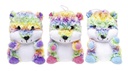 [ZE 1847] 3 peluches hamster arc-en-ciel ~23cm