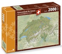 [BZ37662473] Puzzle 2000 pces Carte panoramique de la Suisse
